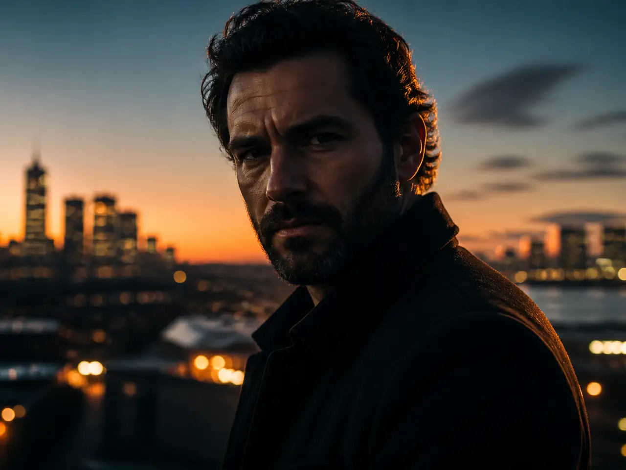Portrait restyled with a cinematic color grade